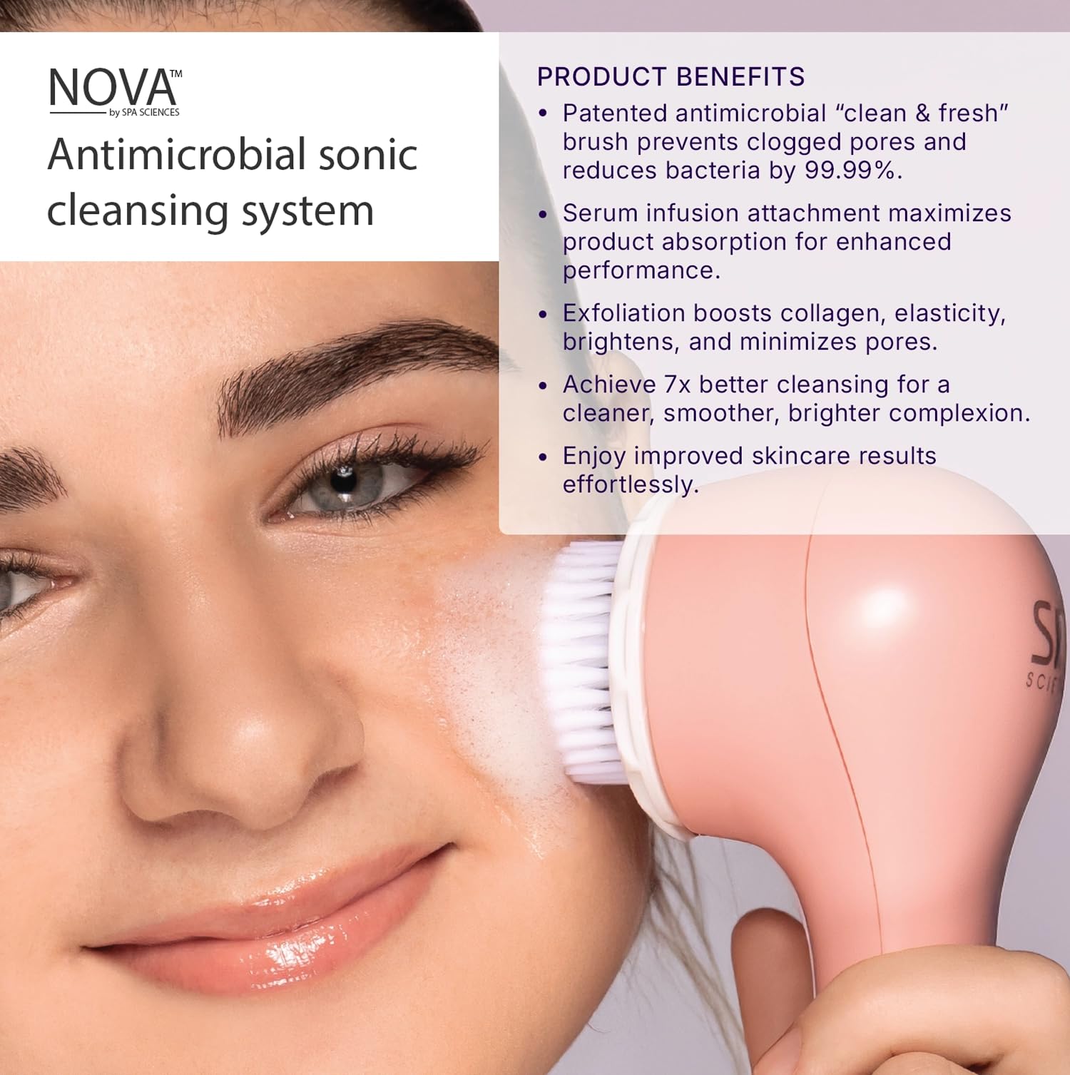 Amazon.com: Spa Sciences NOVA - Sonic Cleansing Face Brush